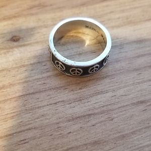 Vintage Peace Sign Band Size 7